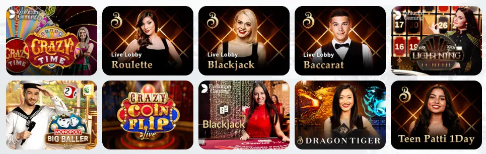 Live casino games INDIBET CASINO