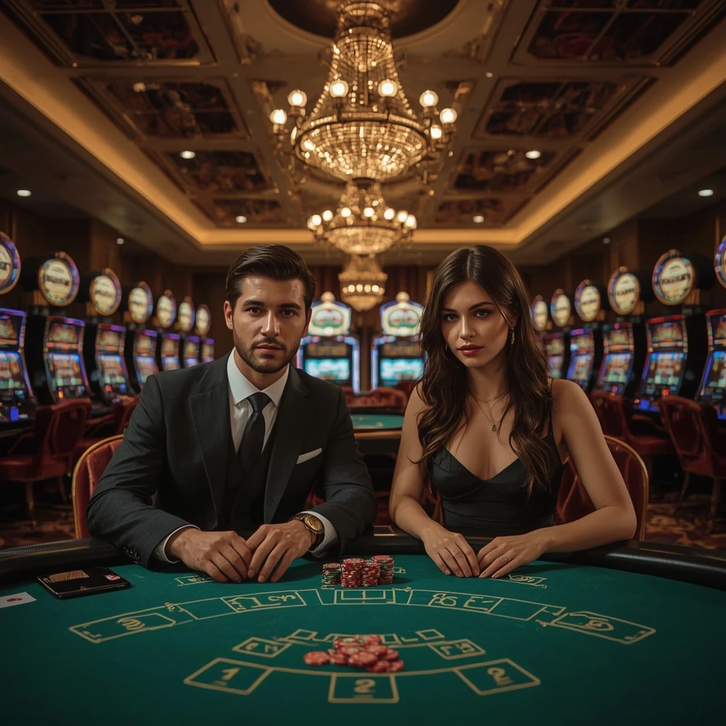 Two poker players at INDIBET CASINO in India
